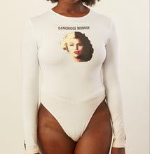 Load image into Gallery viewer, Womens DM White Bodysuit.
