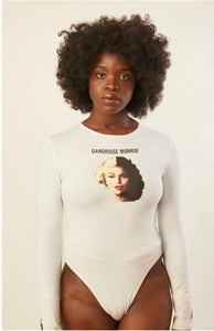 Womens DM White Bodysuit.